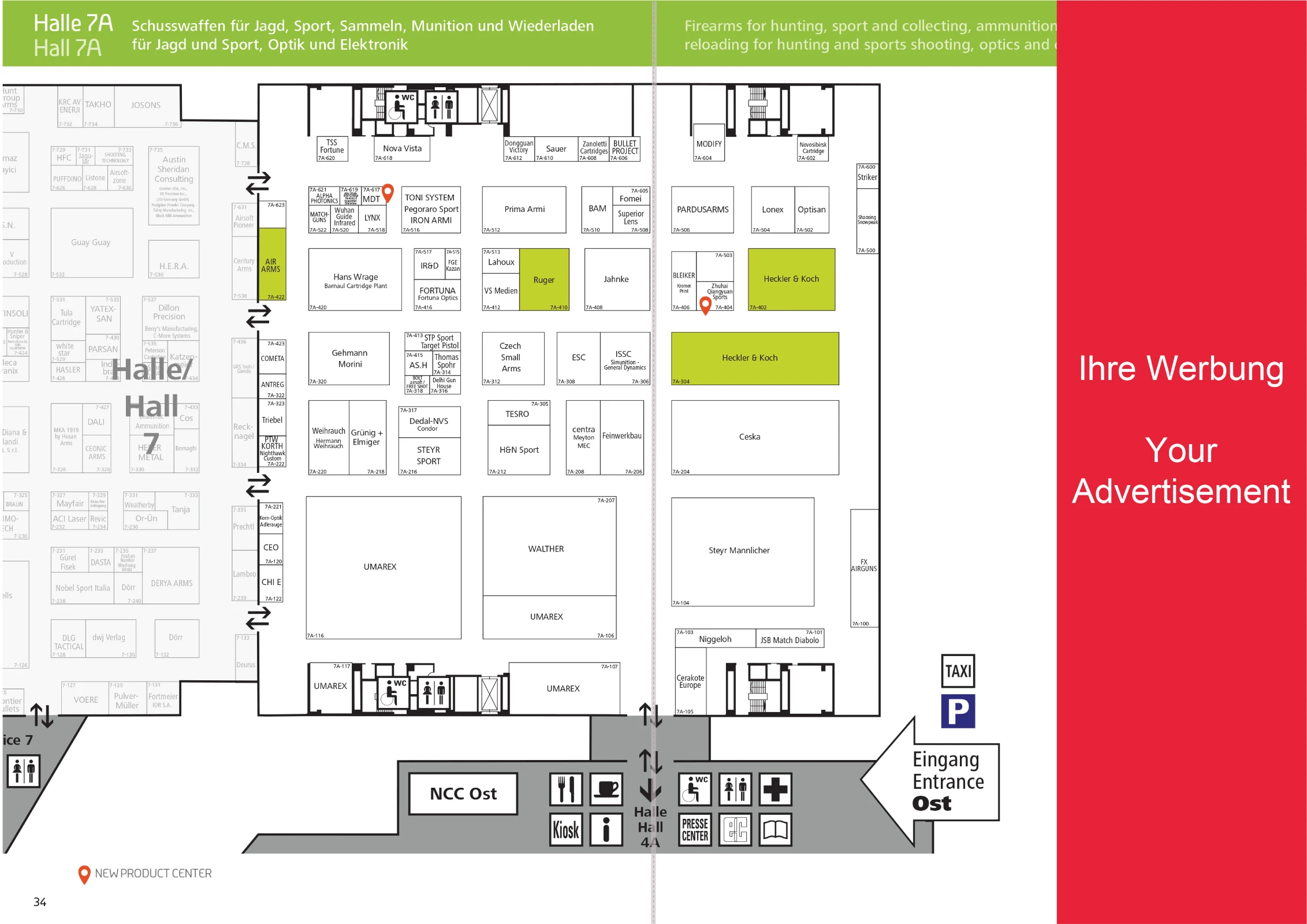 Advertising in the exhibition guide - inside section