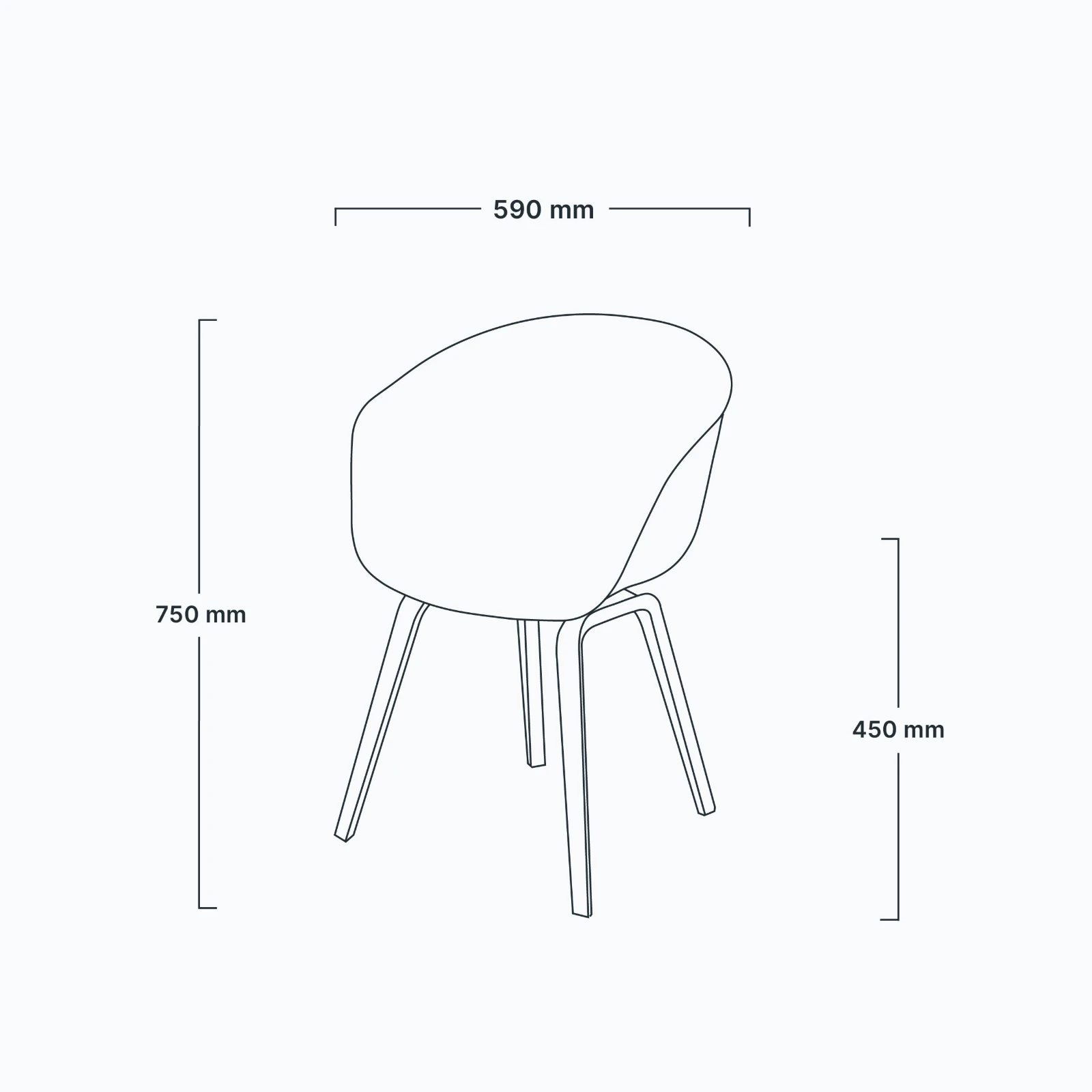 Chair ABOUT A with armrest