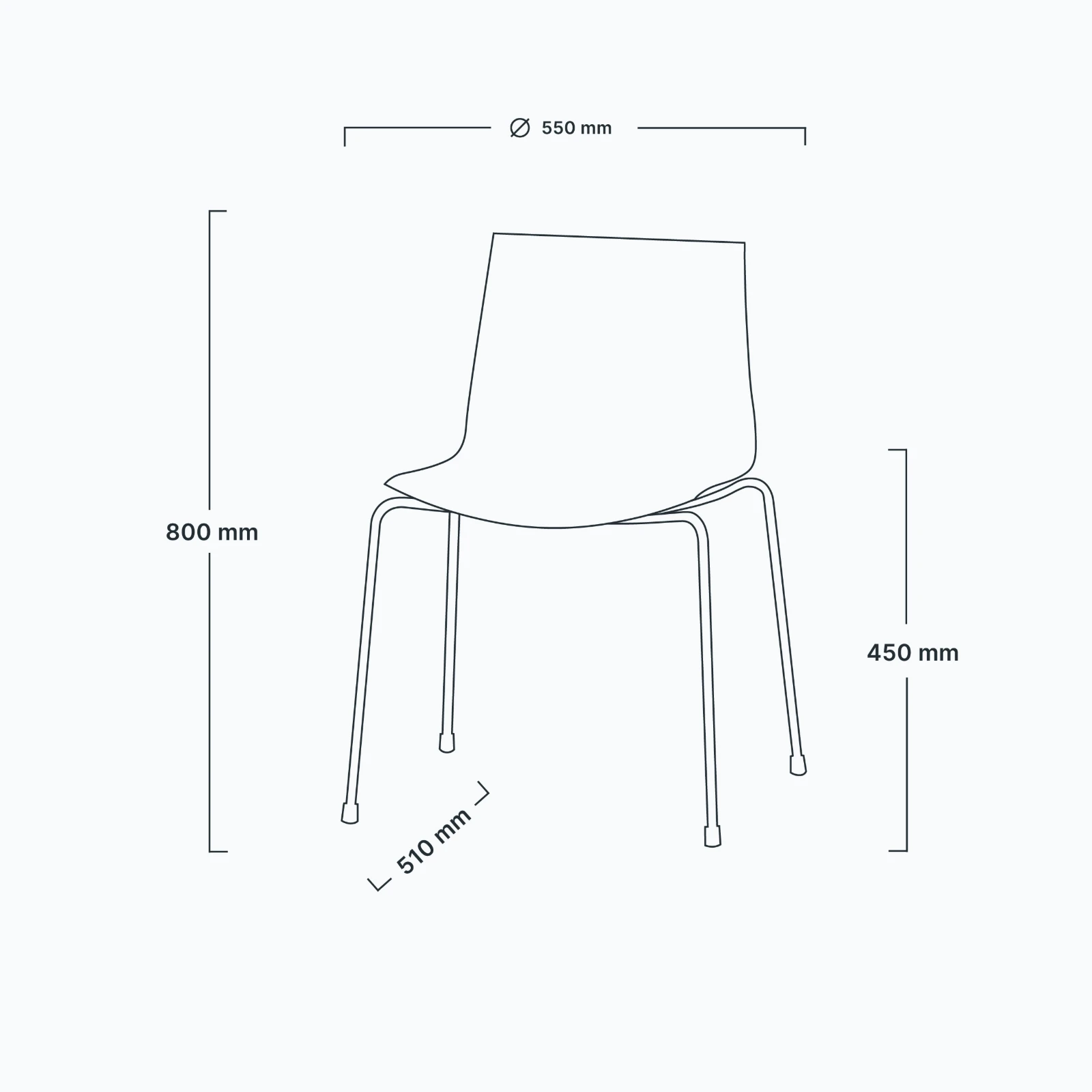 Chair CATIFA with chrome frame