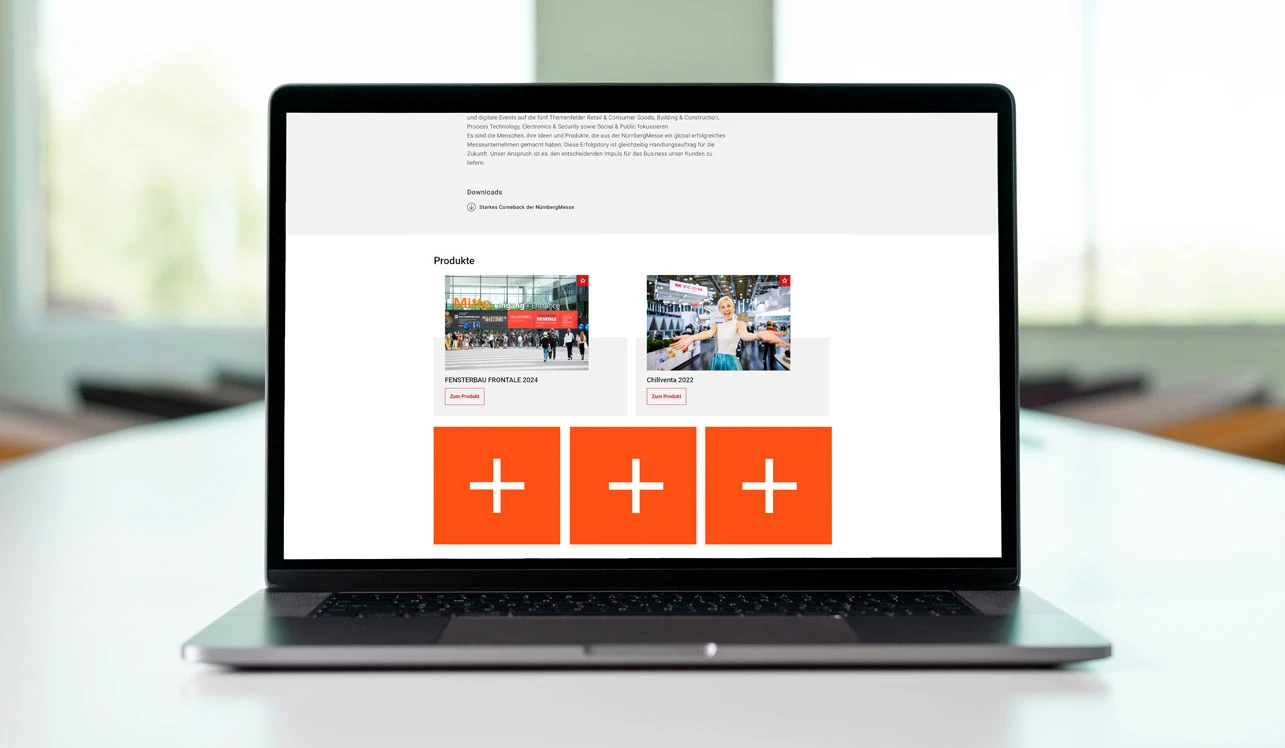 Zusätzliche Produkte im Online-Profil